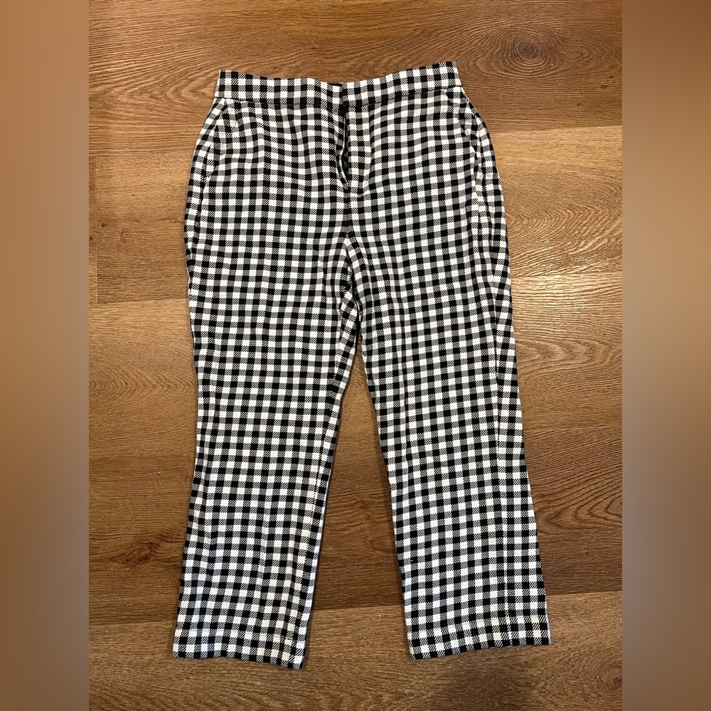 kate spade Black and White Gingham Pants